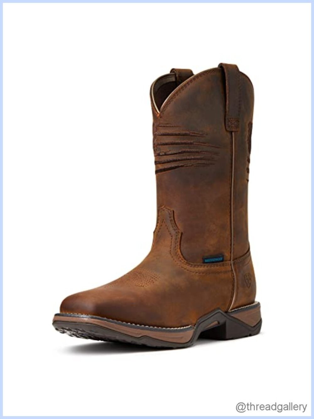 ARIAT Anthem Patriot Waterproof Western Boot Full-Grain Leather Mid-Calf